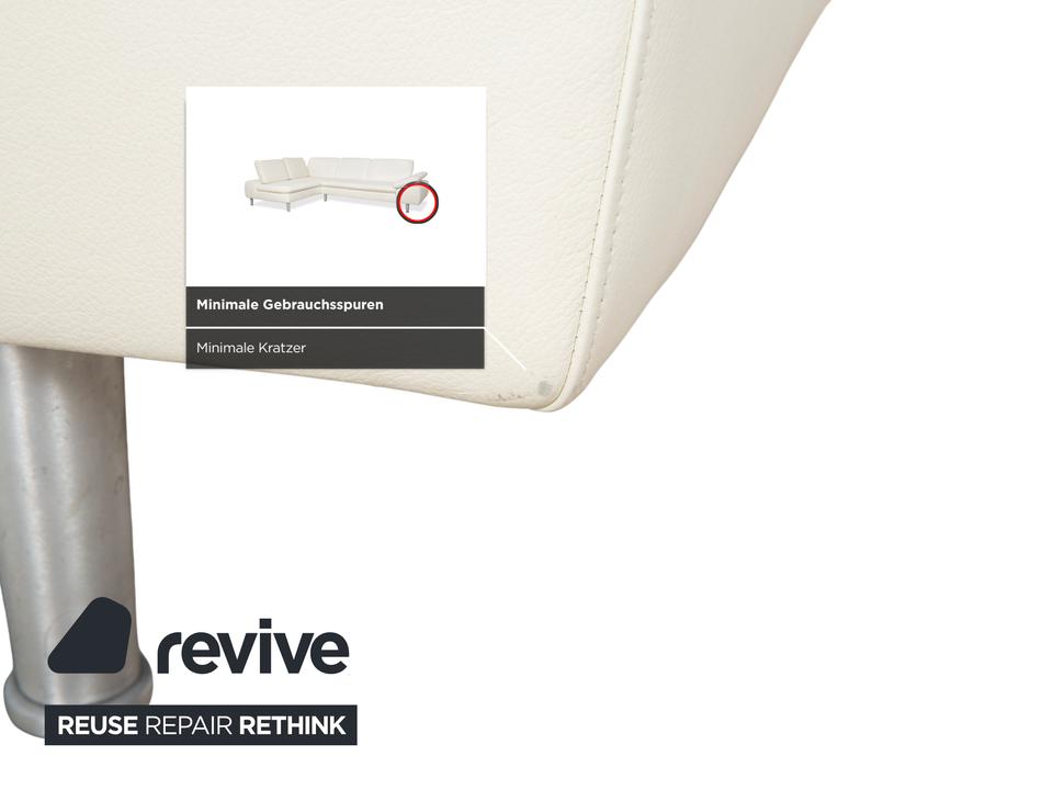 Willi Schillig Loop Leder Ecksofa Creme Sofa Couch manuelle – Bild 10