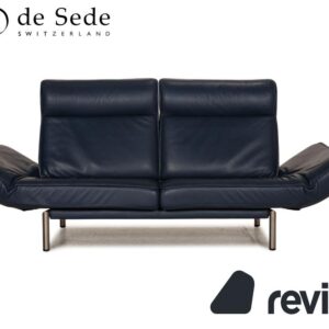 de Sede DS 450 Leder Sofa Blau Zweisitzer Couch Funktion ✨