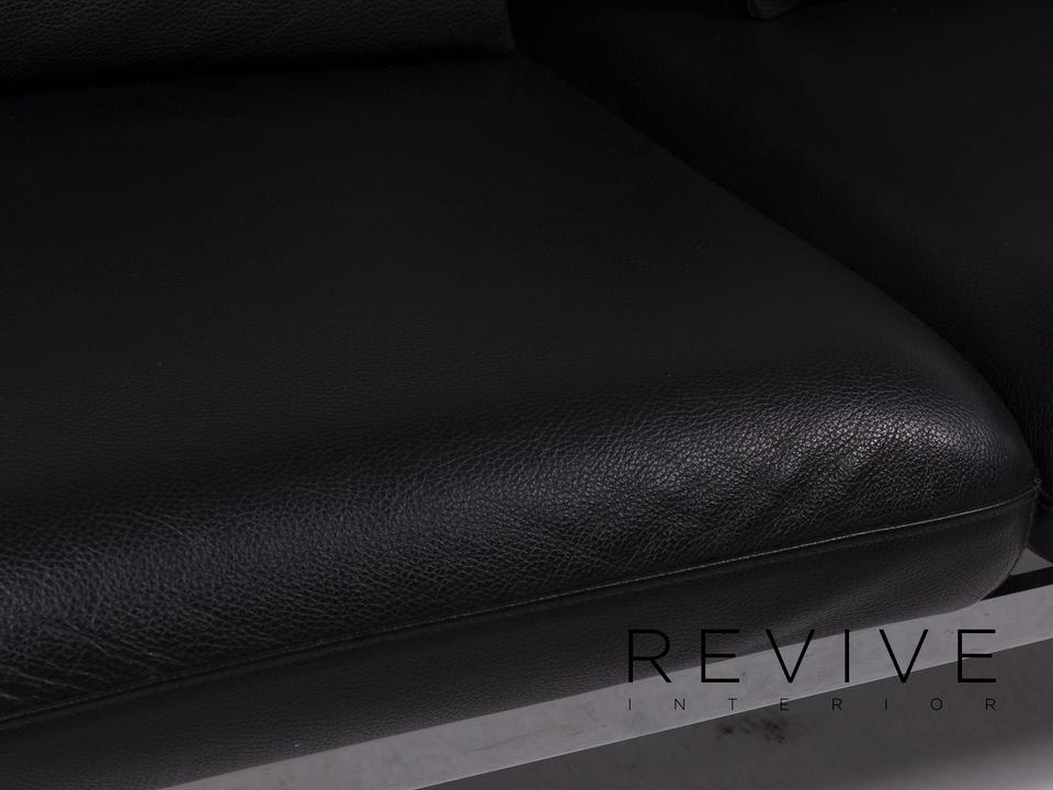 Brühl Roro Medium Leder Sofa Schwarz Zweisitzer Couch inkl. ✨ – Bild 9
