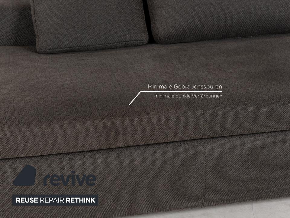 Minotti Moore Stoff Zweisitzer Grau Sofa Couch – Bild 4