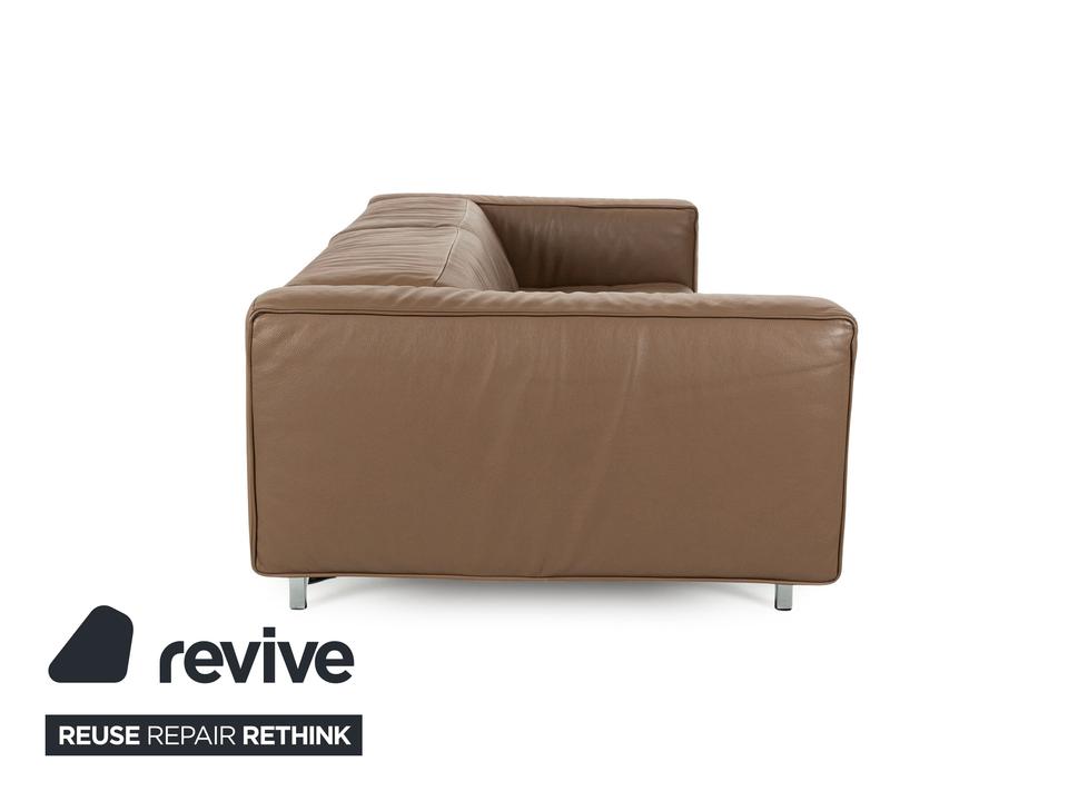 Jori Shiva Leder Viersitzer Braun manuelle Funktion Sofa Couch – Bild 8