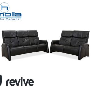 Himolla 4978 Leder Garnitur Dreisitzer & Zweisitzer Anthrazit