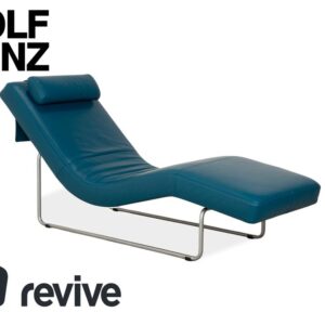 Rolf Benz 680 Leder Liege Petrol Blau manuelle Funktion