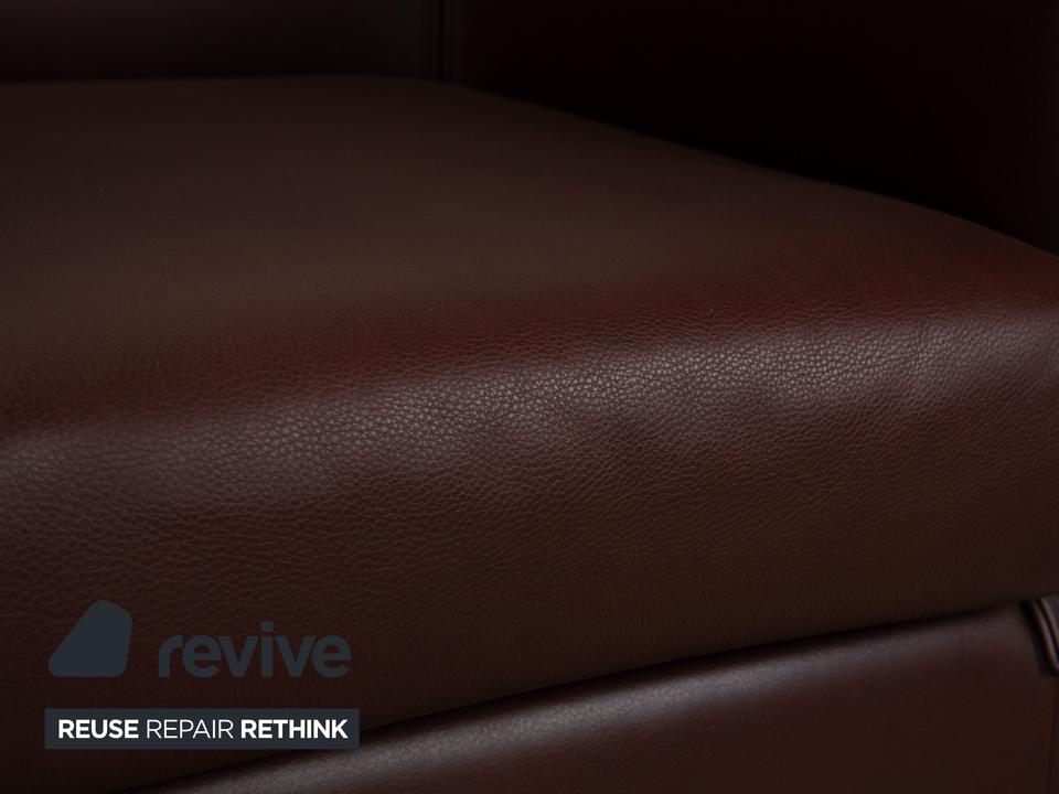 Wittmann Aura XL Leder 2x Sessel Braun Rot – Bild 8