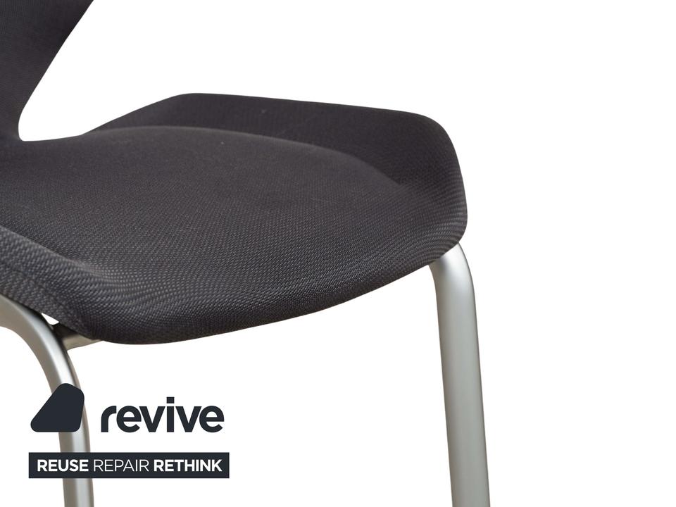 6er Garnitur Rolf Benz 610 Stoff Stuhl Grau – Bild 7