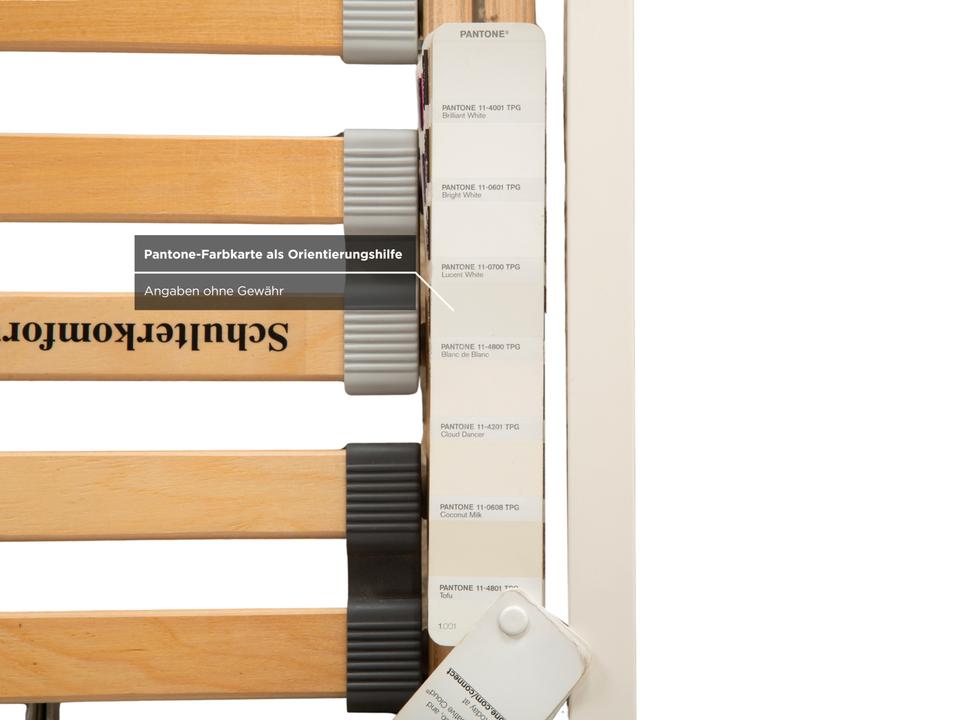 Ligne Roset Holz Bett Weiß Dunkelgrau 140 x 200 cm – Bild 10