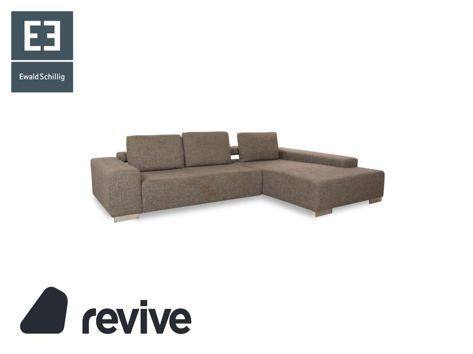 Ewald Schillig Topas Stoff Ecksofa Grau Recamiere Rechts Sofa