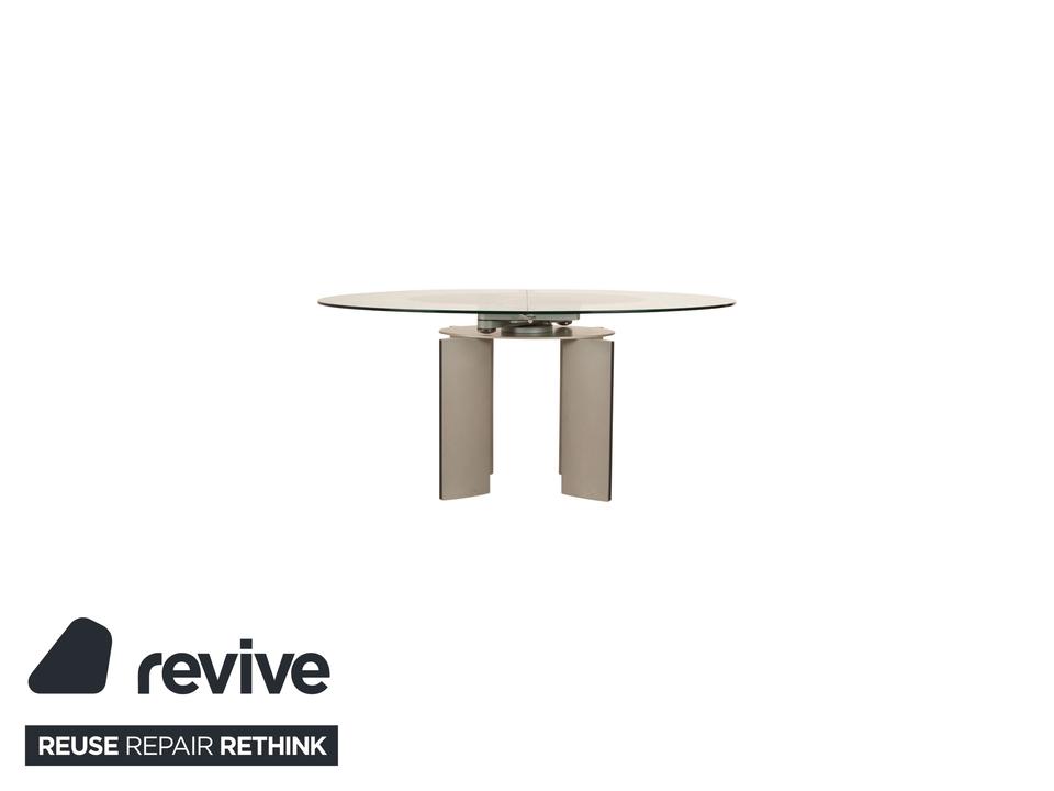Ronald Schmitt K / G 750 / E Glas Esstisch Silber Ausziehfunktion – Bild 10