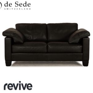 de Sede DS 17 Leder Zweisitzer Schwarz Sofa Couch ✨