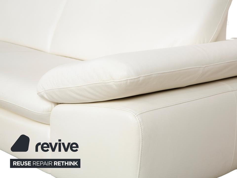 Willi Schillig Loop Leder Ecksofa Creme Sofa Couch manuelle – Bild 5