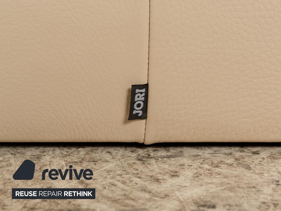 Jori Linea Leder Zweisitzer Creme Beige manuelle Funktion Sofa – Bild 8