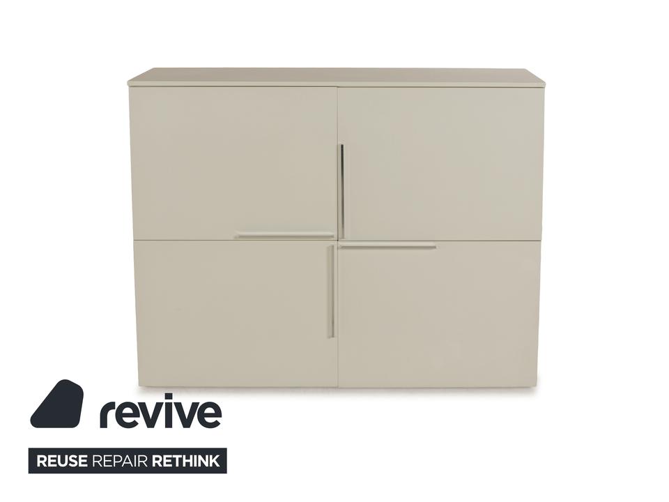 Misura Emme Plan Holz Sideboard Weiß Creme Schrankfächer – Bild 9