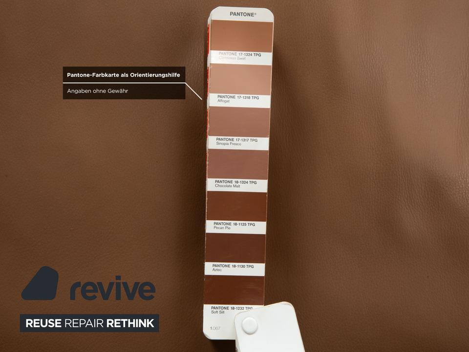 Musterring Leder Dreisitzer Braun Taupe Sofa Couch manuelle – Bild 9