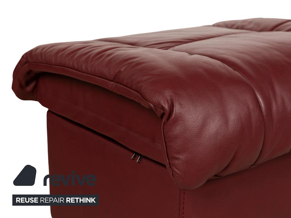 Stressless Paradise Leder Dreisitzer Rot Sofa Couch manuelle – Bild 7