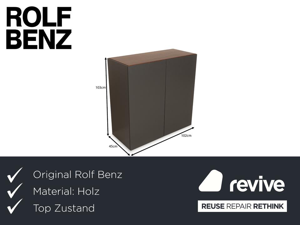 Rolf Benz Stretto Holz Sideboard Grau Schranktüren – Bild 2