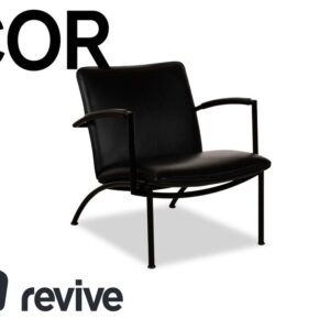 Cor Pando Leder Sessel Schwarz