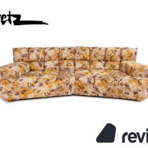 Bretz Cloud 7 Samt Stoff Ecksofa Gelb Gold Braun Sofa Couch ✨
