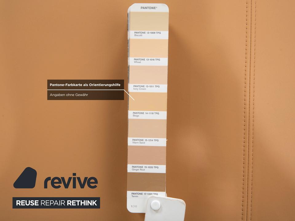 Rolf Benz 6300 Leder Hocker Braun Beige Sand Camel – Bild 7