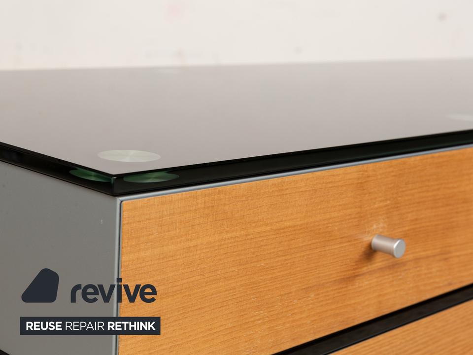 Spectral CL 1552 Glas Holz Metall Sideboard Schwarz Braun Grau – Bild 9