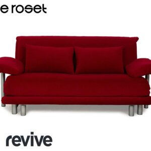 Ligne Roset Multy Stoff Dreisitzer Dunkelrot Schlaffunktion ✨