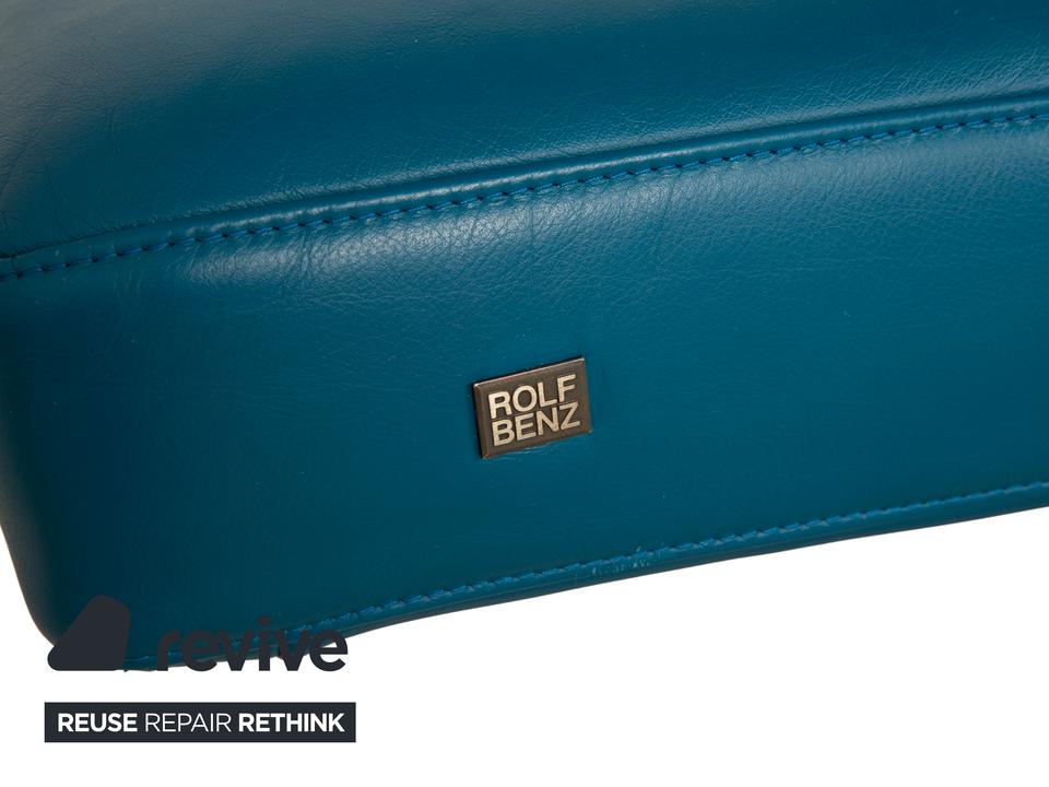 Rolf Benz 680 Leder Liege Petrol Blau manuelle Funktion – Bild 10
