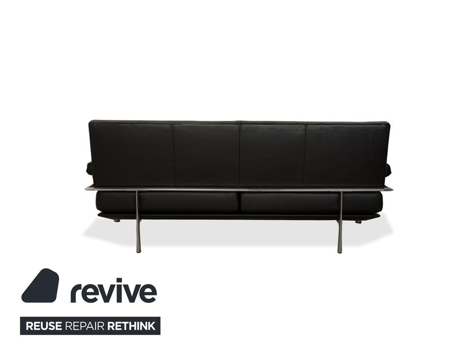 Jori Leder Zweisitzer Sessel Schwarz Sofa Couch manuelle Funktion – Bild 18
