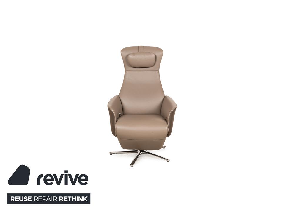 FSM Cleo (FM 0330) Leder Sessel Taupe Grau Braun Relaxsessel – Bild 11