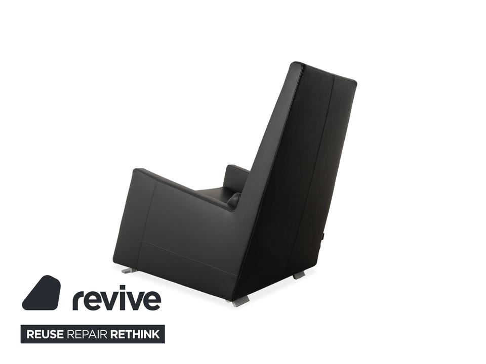 Ligne Roset Jul Leder Sessel Schwarz – Bild 7