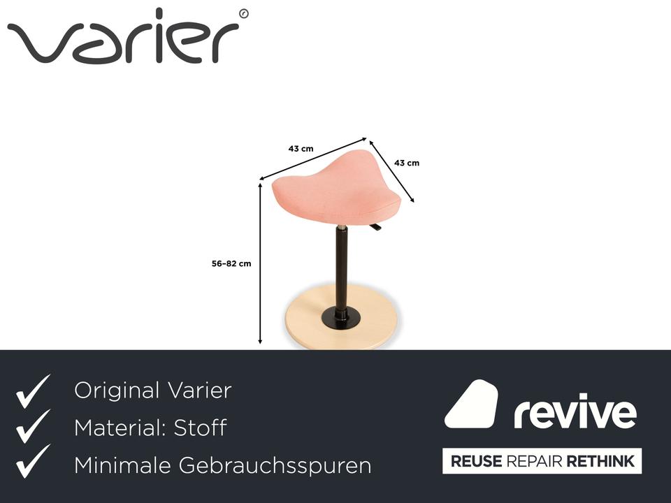 Varier Move Sitz-Steh Hocker Stuhl Rosa Korall Revive 524 Basis – Bild 2