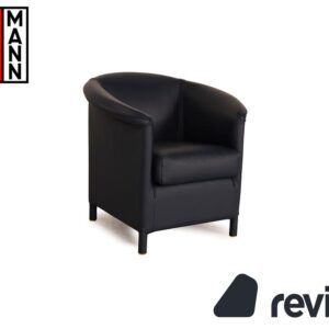 Wittmann Aura Leder Sessel Blau Dunkelblau