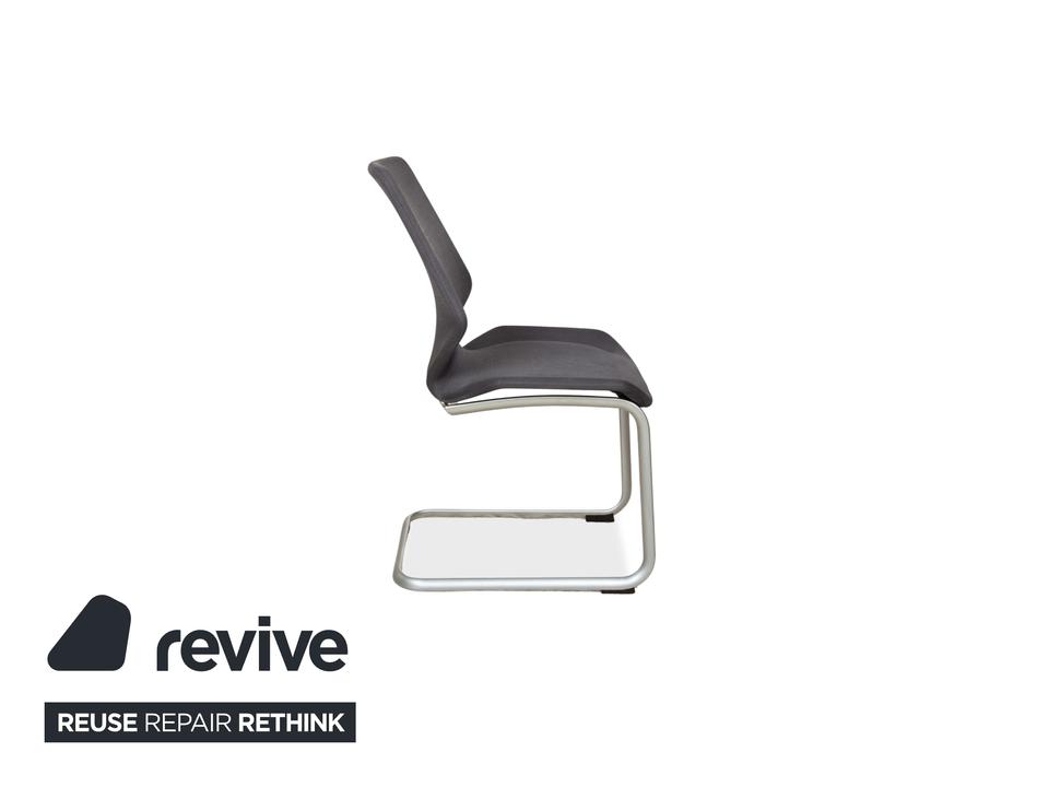 6er Garnitur Rolf Benz 610 Stoff Stuhl Grau – Bild 13