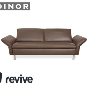 Koinor Vittoria Leder Zweisitzer Braun Taupe manuelle Funktion