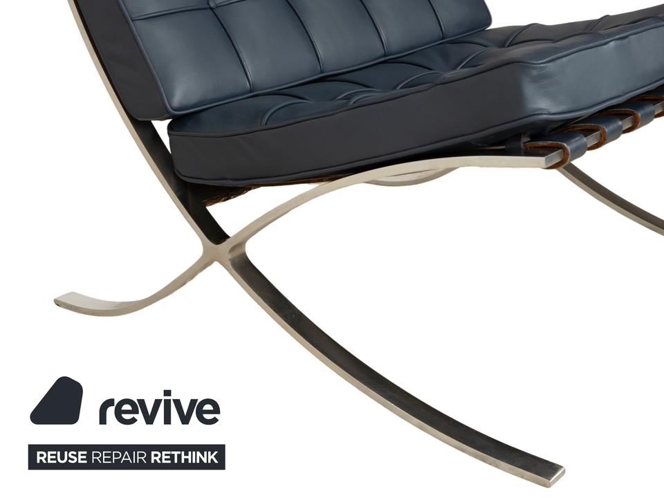 Knoll International Barcelona Chair Sessel Blau Petrol Bauhaus ✨ – Bild 4