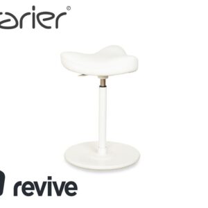Varier Move Sitz-Steh Hocker Stuhl Leder LEA700 Weiß Basis Weiß