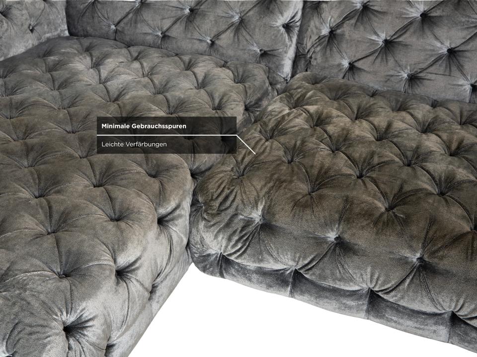 Bretz Cocoa Island Stoff Ecksofa Grau Sofa Couch Relaxsofa – Bild 12