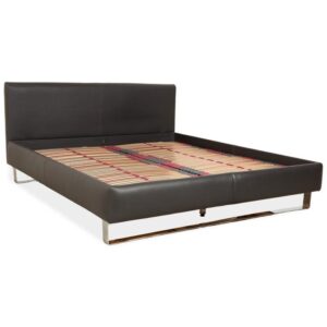 Christine Kröncke Plaisir Leder Bett Dunkelgrau Anthrazit 180x200