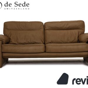 de sede DS 70 veganes Leder Dreisitzer Olivgrün Braun Sofa ✨