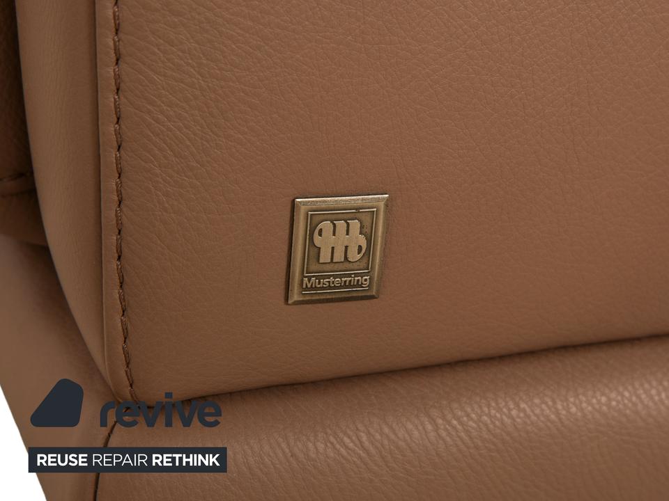 Musterring Leder Dreisitzer Braun Taupe Sofa Couch manuelle – Bild 10