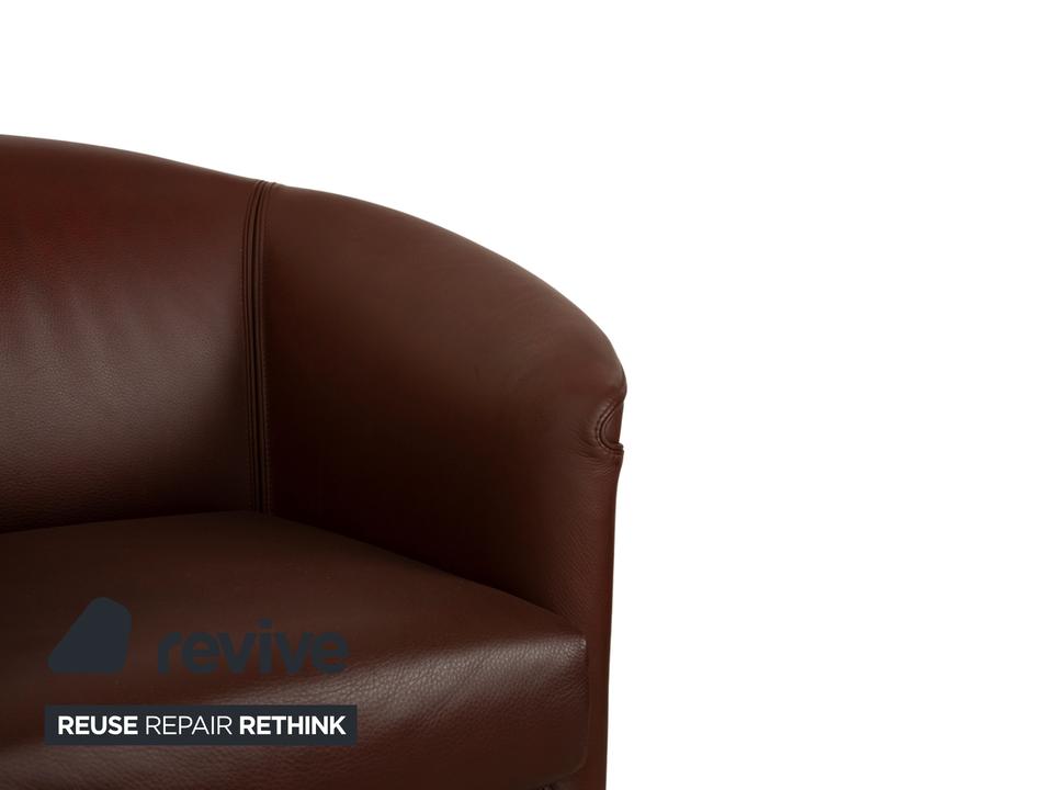 Wittmann Aura XL Leder 2x Sessel Braun Rot – Bild 6