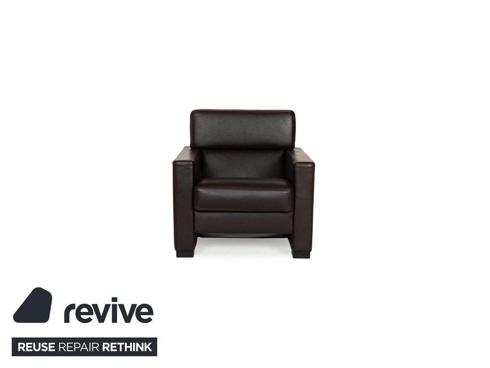 Brühl Francis Leder Sessel Braun manuelle Funktion – Bild 11
