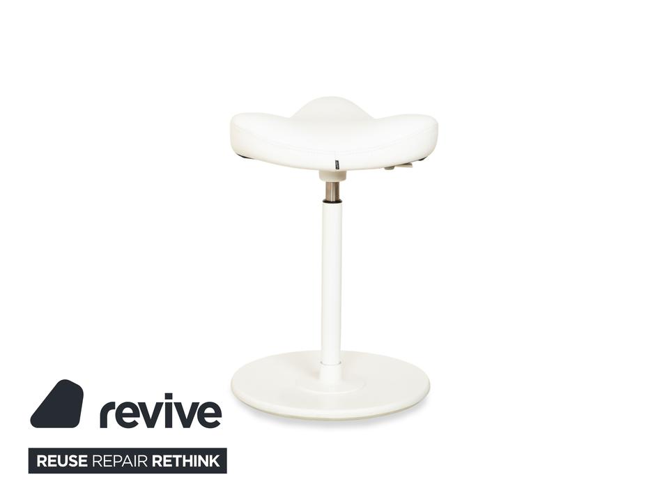 Varier Move Sitz-Steh Hocker Stuhl Leder LEA700 Weiß Basis Weiß – Bild 3