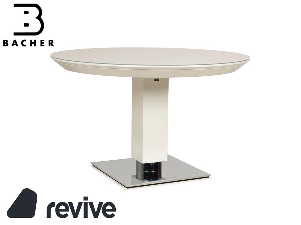 Bacher TODO Holz Glas Esstisch Weiß