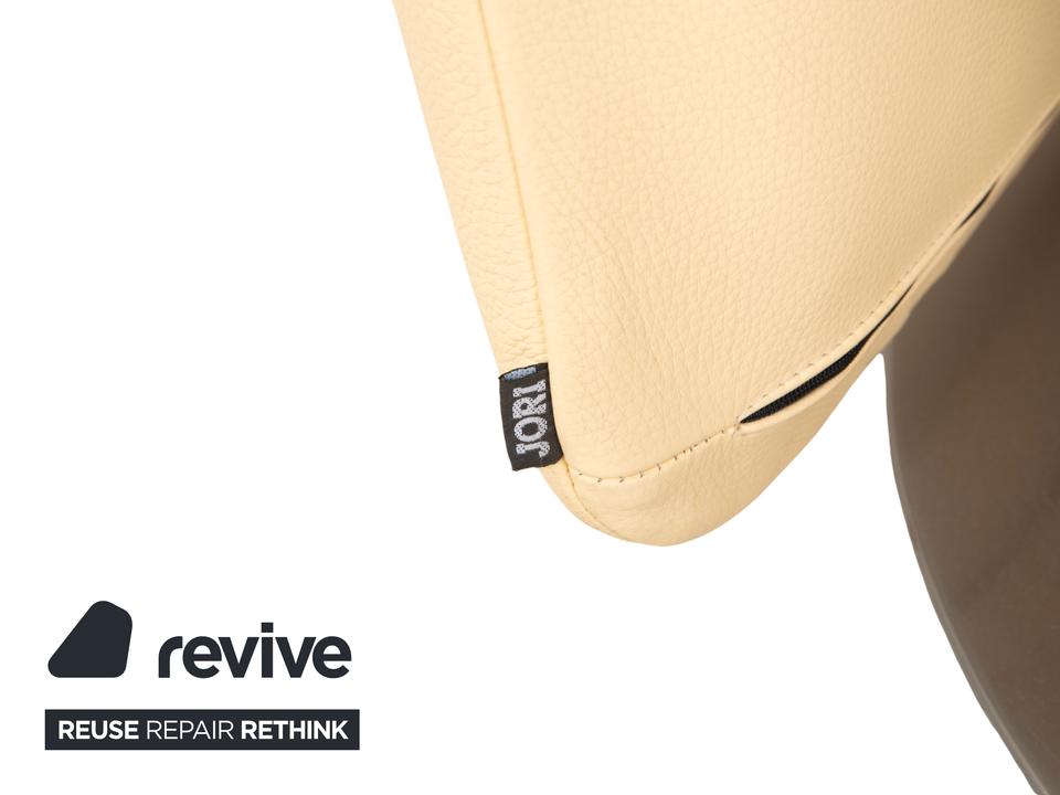 Jori Yoga Mono Move Leder Sessel Creme manuelle Funktion – Bild 12