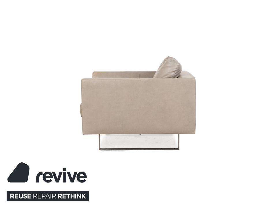 Montis Axel Leder Sessel Grau Greige – Bild 12