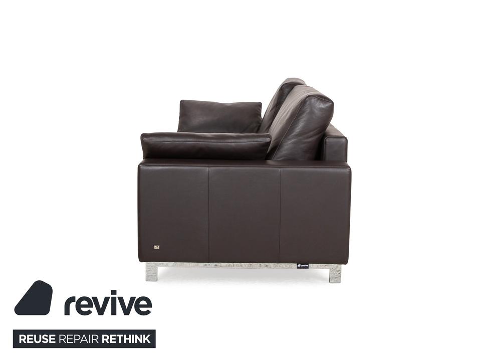 Rolf Benz Vida Leder Zweisitzer Braun Dunkelbraun Sofa Couch ✨ – Bild 10