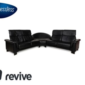 Stressless Paradise Leder Ecksofa Schwarz manuelle Funktion Sofa