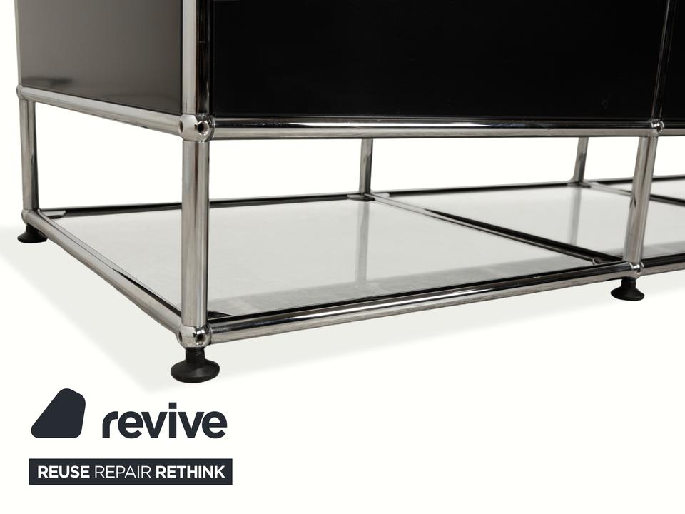 USM Haller Metall Chrom Glas Sideboard Schwarz Anthrazitgrau – Bild 7