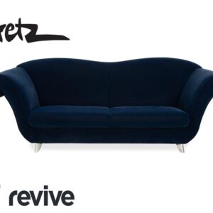 Bretz Loulou Stoff Dreisitzer Dunkelblau Sofa Couch