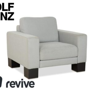 Rolf Benz EGO Stoff Sessel Hellgrau Blau