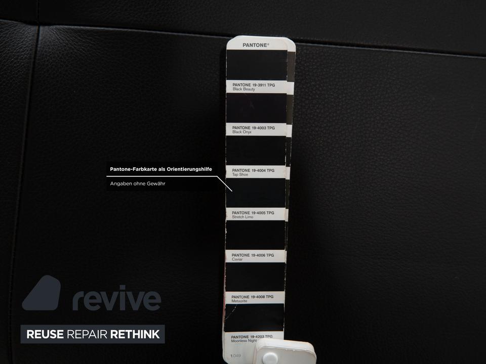 Ewald Schillig Mega Leder Hocker Schwarz – Bild 6